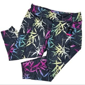 New Pro Player Bamboo Leaves Leggings 3X Pockets